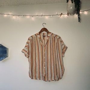 Striped button up shirt
